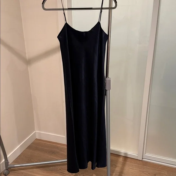 Vince Midnight Blue Silk Slip Dress – Size S - Picture 4 of 4